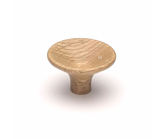 Retro Round Concave Wood Knob