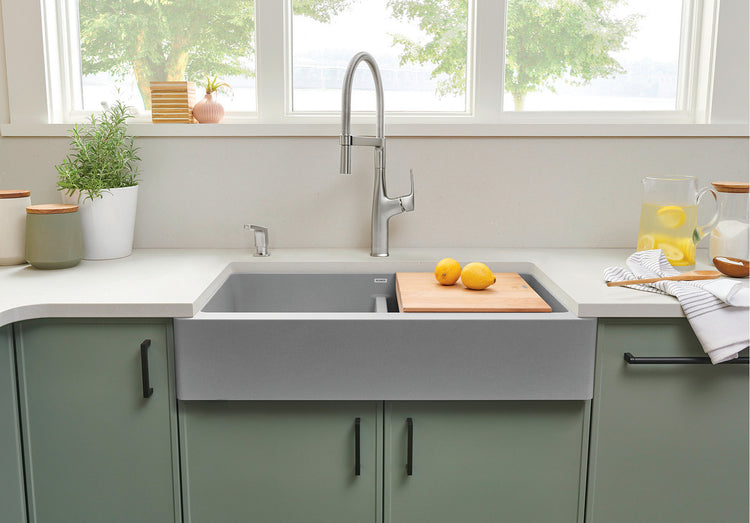 Blanco - VINTERA 33" Equal Double Bowl Apron Front - Anthracite