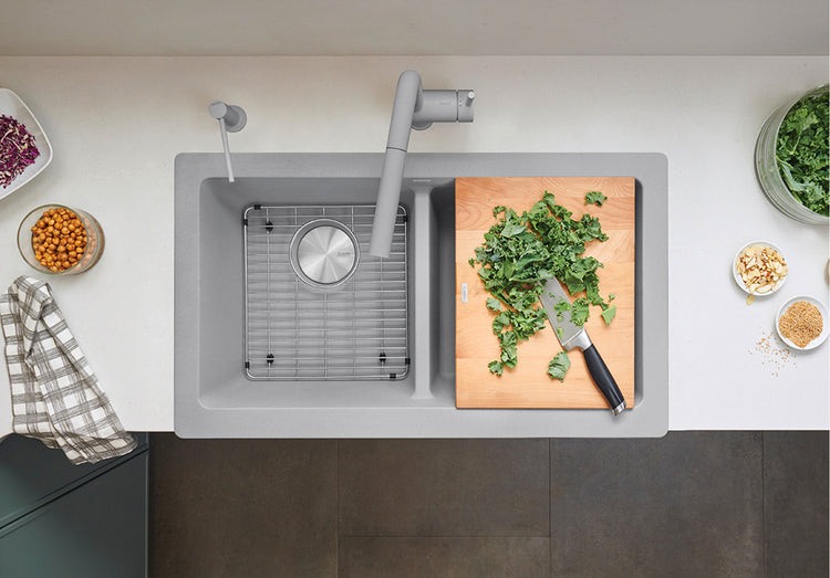 Blanco - VINTERA 33" Equal Double Bowl Apron Front - Cinder