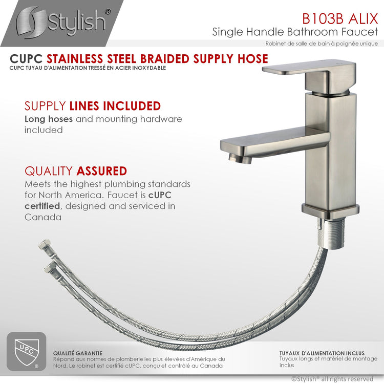 Single Hole Bathroom Faucet Brused Nickel