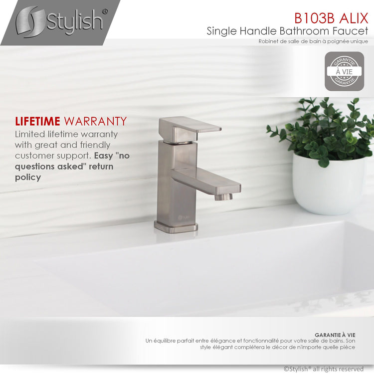 Single Hole Bathroom Faucet Brused Nickel