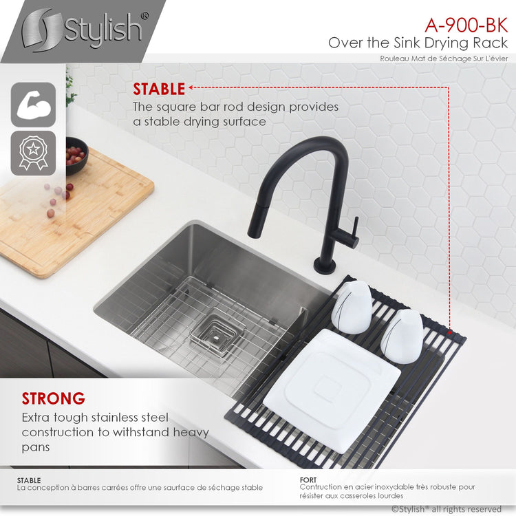 Over the Sink Drying Rack Grey