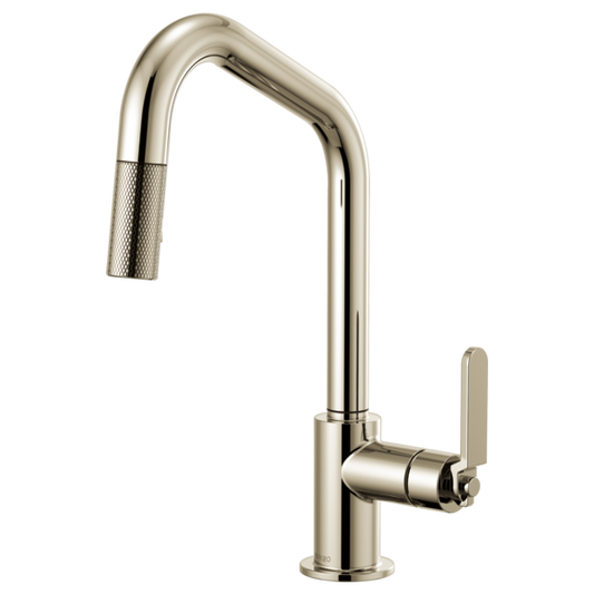 Brizo - Litze - Angled Spout Pull-Down - Industrial Handle - Polished Nickel