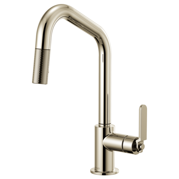 Brizo - Litze - Angled Spout Pull-Down - Industrial Handle - Polished Nickel