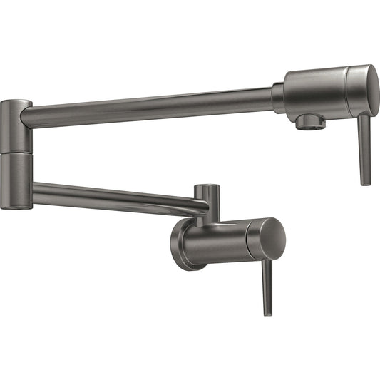 Delta - Contemporary Pot Filler - Wall Mount - Black Stainless