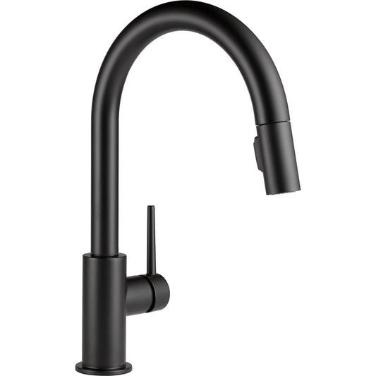 Delta - Trinsic - Single Handle Pull-Down Faucet - Matte Black