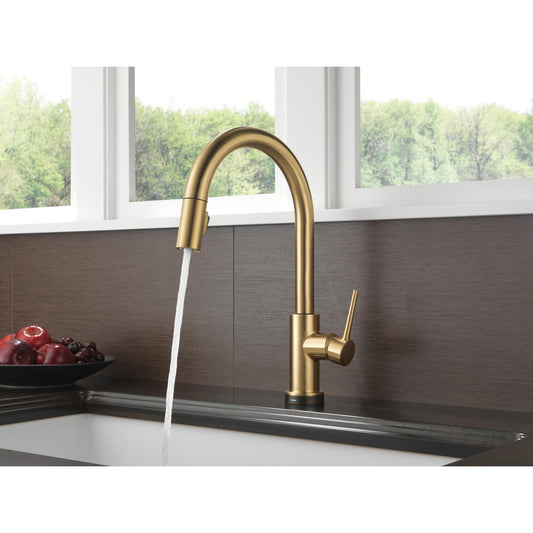 Delta - Trinsic - Single Handle Pull-Down Faucet with T2O - Champagne Bronze
