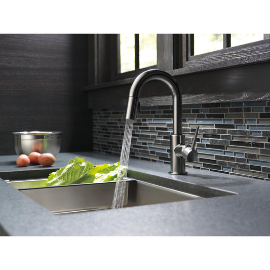 Delta - Trinsic - Pull-Down BAR/PREP Faucet - Black Stainless