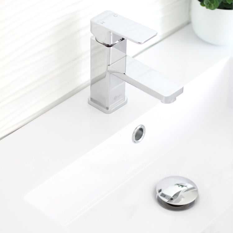 Vessel Sink Pop-Up Drain with Overflow in Polished Chrome Finish