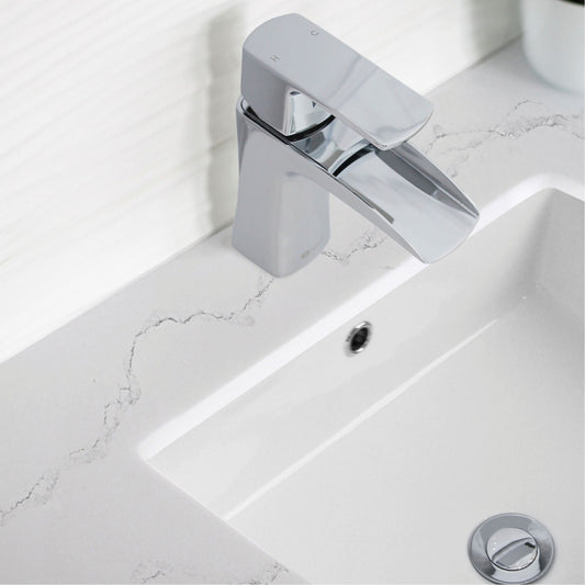 Porcelain Rectangular 20 inch Undermount Bathroom Sink with Overflow