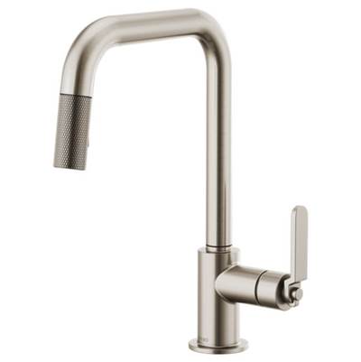 Brizo 63054LF-SS- Square Spout Pull-Down, Industrial Handle, Stainless